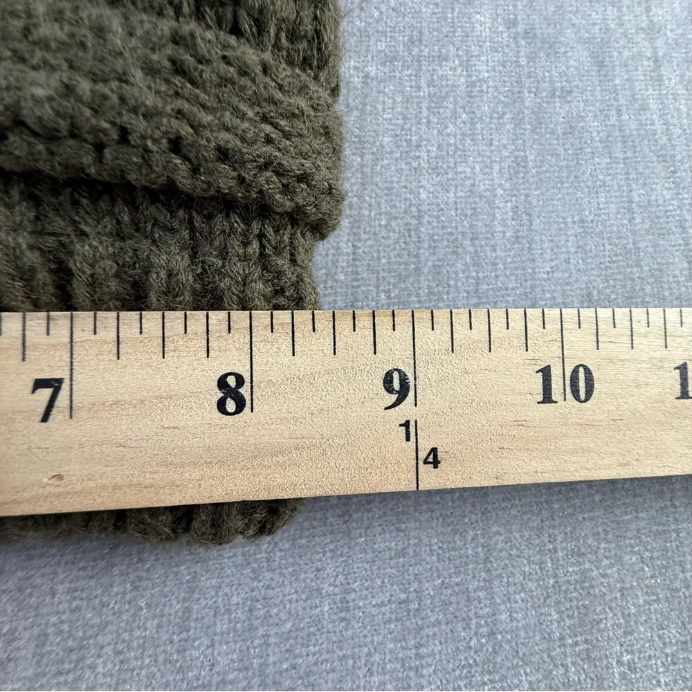 C.C Kids Beanie Olive Green Knit‎ Winter Hat Acrylic Ribbed RN 88320